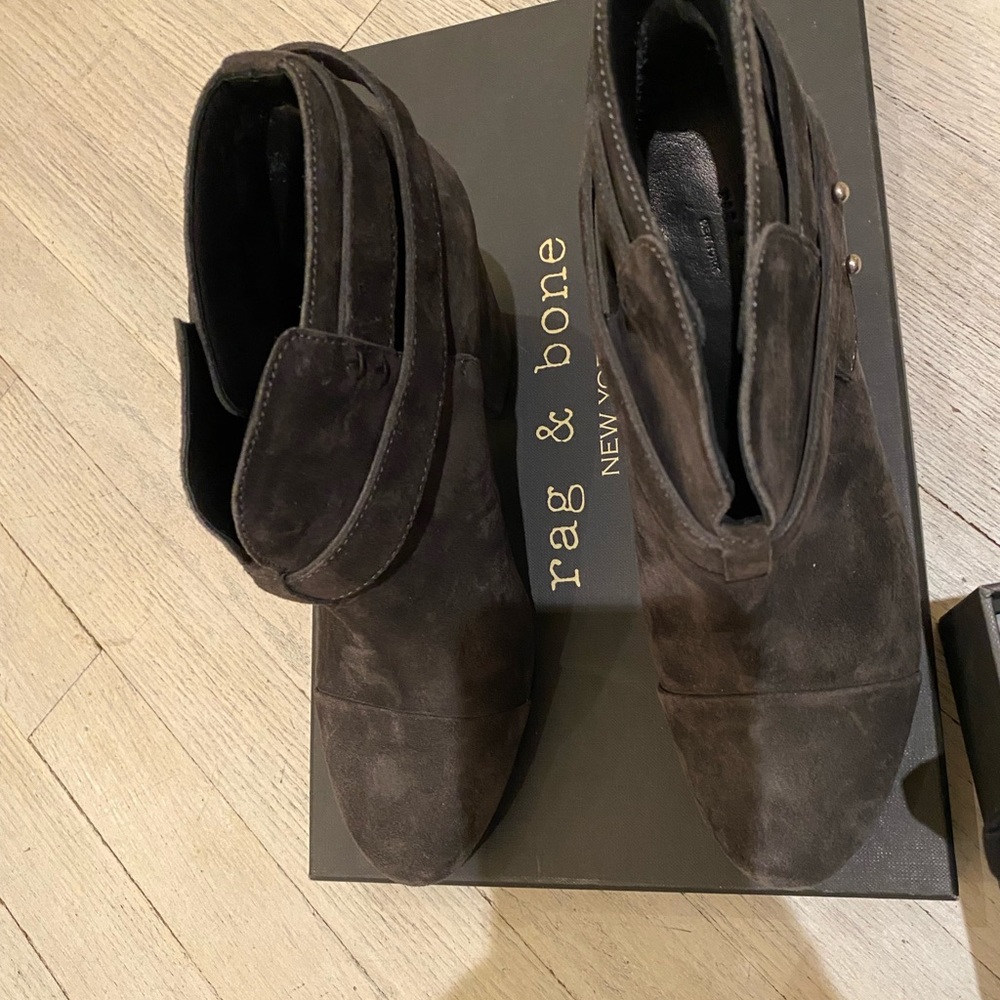 Rag&Bone Harrow Boot In A Asphalt Suede Size 8.5 - image 4